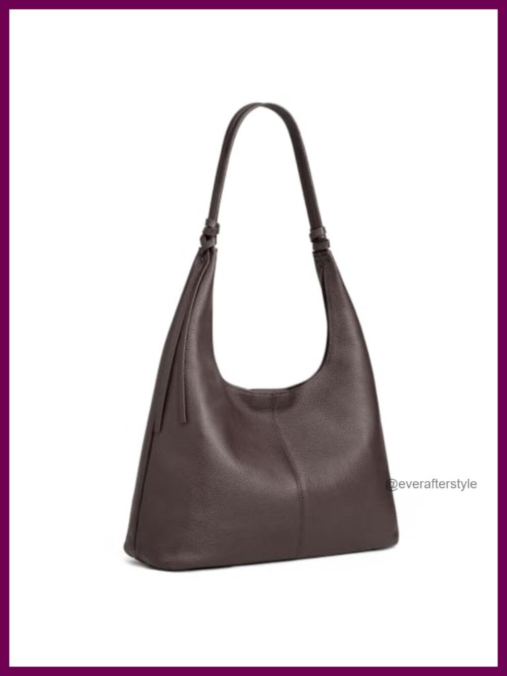 Genuine Leather Slouchy Hobo Shoulder Bag Tassel Purse